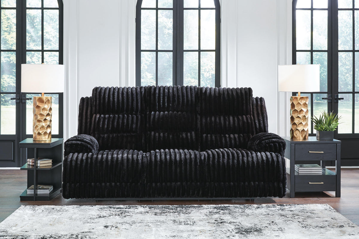 Rhines Falls Power Reclining Sofa with Drop Down Table - PC4280599
