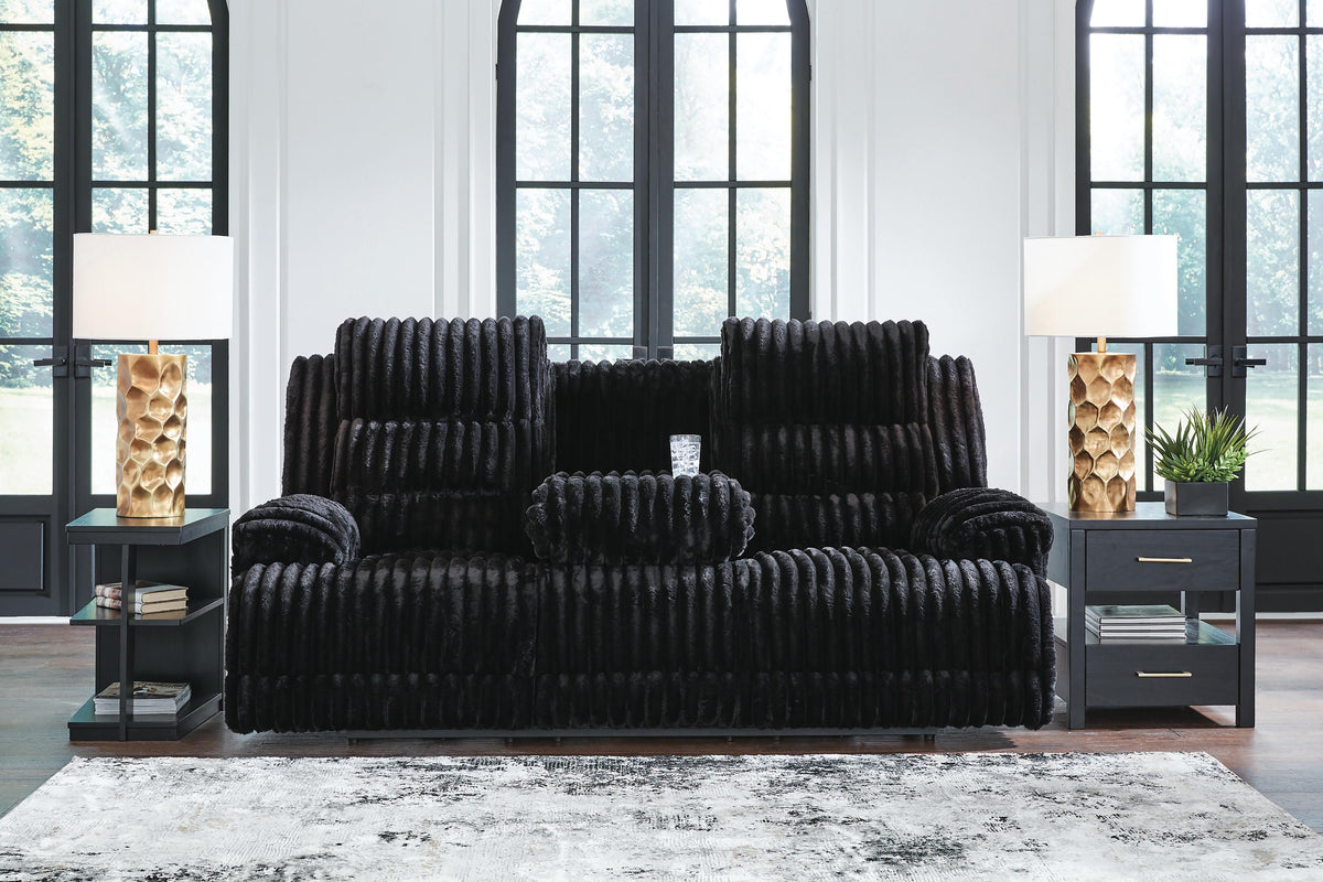 Rhines Falls Power Reclining Sofa with Drop Down Table - PC4280599