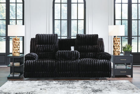 Rhines Falls Power Reclining Sofa with Drop Down Table - PC4280599