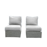 Armless Patio Chair With Cushions
