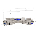 Nova - Sectional With Bluetooth Speaker, LED And Lifting Wine Cabinet