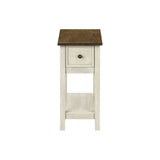 Accent End Table, 2 Tier, Narrow, Lamp, Storage Drawer, Charming Design