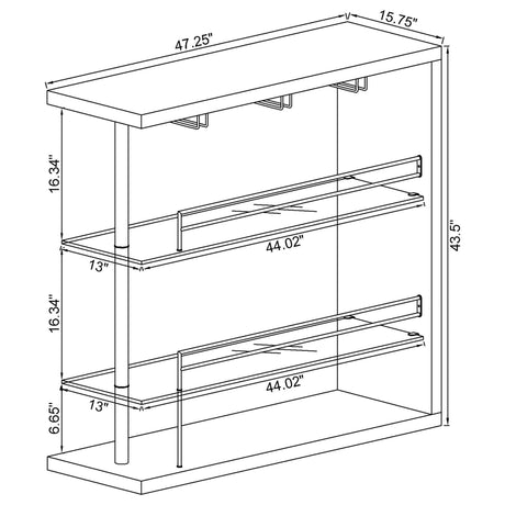 Gilbert - Bar Shelf - Black