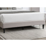 Bed With Nailhead Trim Accents, Upholstered Platform Frame