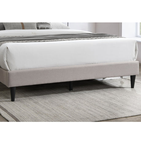 Bed With Nailhead Trim Accents, Upholstered Platform Frame