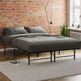 California King Size Bed Base, Mattress Foundation Bed Frame, Bedroom Furniture - Black