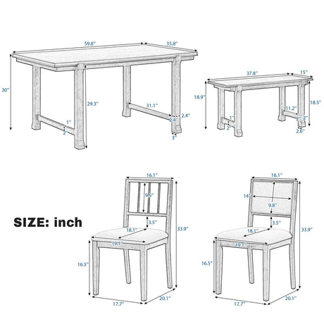 6 Piece Kitchen & Dining Room Furniture