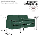 Upholstered Loveseat, For Living Room