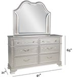 1 Piece Dresser Crystal Knobs Pull Handles Bedroom Furniture - Gray