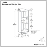 Draper - Mid Century Wide Bookcase And Storage Unit