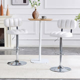 Adjustable Height Bar Stools With Footrest For Kitchen Island (Set of 2)