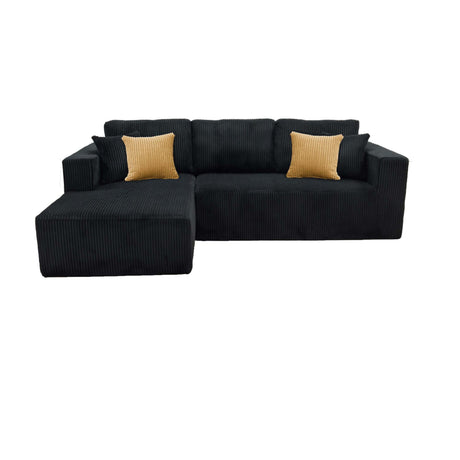 L - Shape Full Compressed Upholstered Sectional