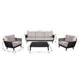 Sofa Set For Outdoor - Black