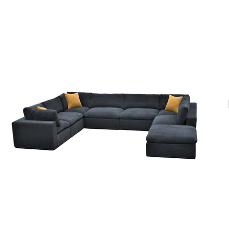 Custom Configuration Modular Sectional With Toss Pillows