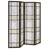 Catabella 4-Panel Room Divider Folding Shoji Screen Floral - 4407