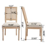 Dining Chairs With Square Back (Set of 2)