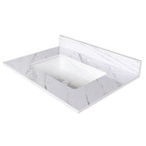 Bianco Carrara Venato Marble Vanity Top With Pre Drilled Faucet Hole And Undermount Sink