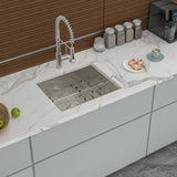 Modern Undermount Stainless Steel Kitchen Sink 16 Gauge, Deep Single Bowl