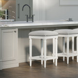 Square Stool With Upholstered Seat