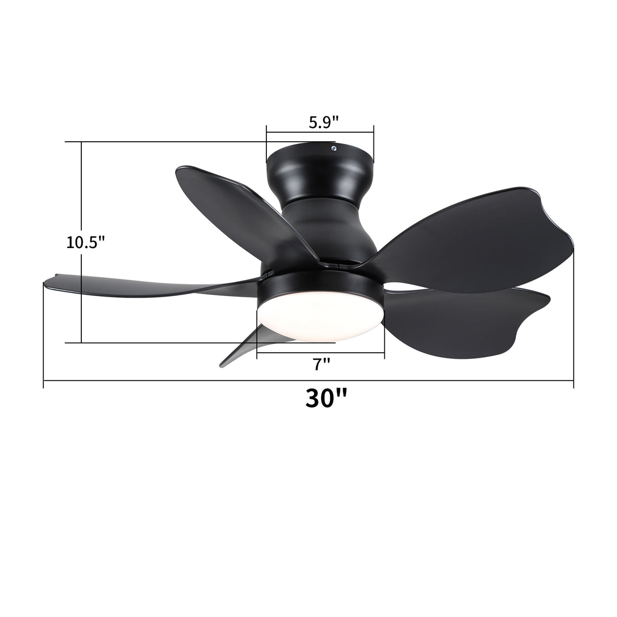 Low Profile Flush Mount Ceiling Fan With Light