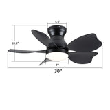 Low Profile Flush Mount Ceiling Fan With Light