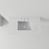 Basin Sink, Triple Faucet Holes, 2" Thick Rim, Sink Only