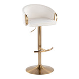 Claire - Contemporary / Glam Adjustable Bar Stool (Set of 2)