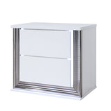 Moon - Smooth Nightstand With LED - White