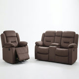Contemporary Living Room Set With Pillow Arms And Headrest Support