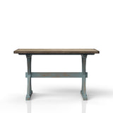 X Based Counter Height Dining Table - Aqua Blue