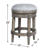 Rustic Elegance Backless Swivel Stool