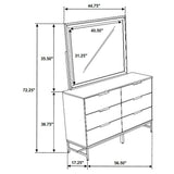 Taraval - 6 Drawer Dresser With Mirror - White