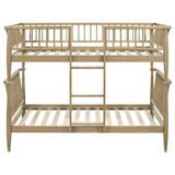 Abram Windsor Twin Over Twin Wood Bunk Bed with Ladder Almond - 460061T