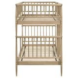 Abram Windsor Twin Over Twin Wood Bunk Bed with Ladder Almond - 460061T