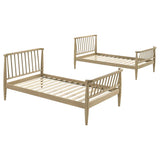 Abram Windsor Twin Over Twin Wood Bunk Bed with Ladder Almond - 460061T