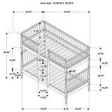 Abram Windsor Twin Over Twin Wood Bunk Bed with Ladder Almond - 460061T