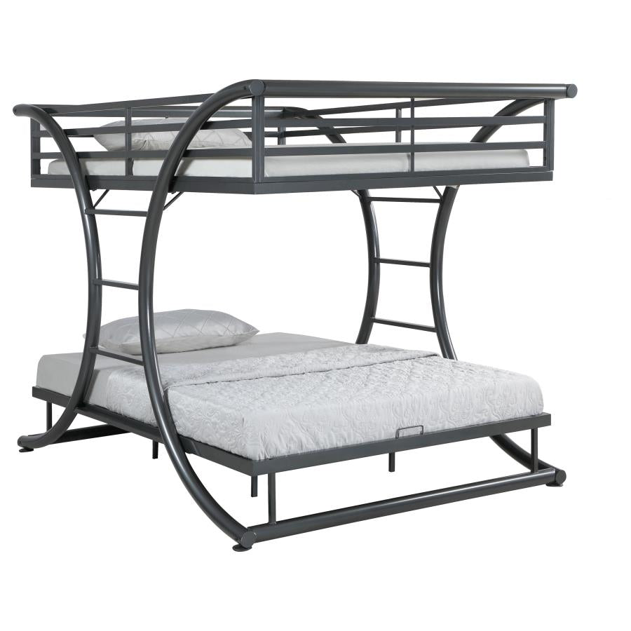 Stephan Metal Full Over Full Bunk Bed Gunmetal - 460078