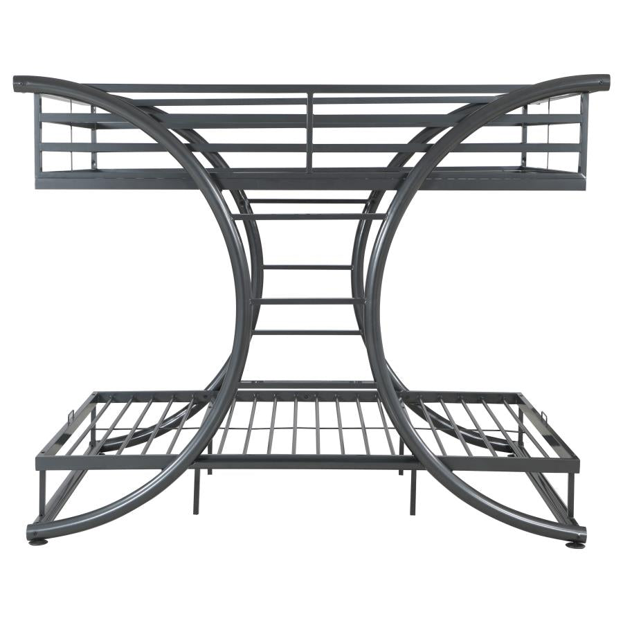 Stephan Metal Full Over Full Bunk Bed Gunmetal - 460078