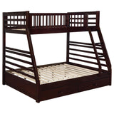 Ashton 2-drawer Wood Twin Over Full Bunk Bed Cappuccino - 460184