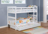 Chapman Wood Twin Over Twin Bunk Bed with Mattress White - 460244N-SM