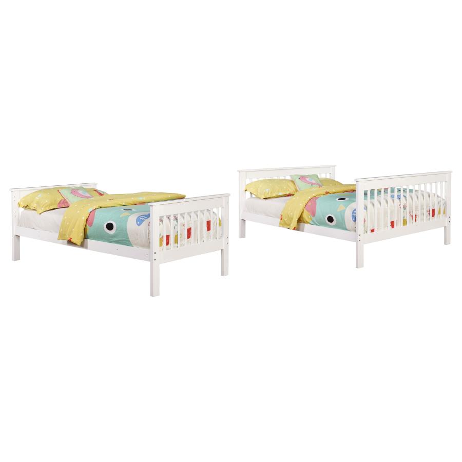 Chapman Wood Twin Over Full Bunk Bed White - 460260