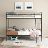 Carson Metal Twin Over Twin Bunk Bed Glossy Black - 460334BLK
