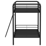 Carson Metal Twin Over Twin Bunk Bed Glossy Black - 460334BLK