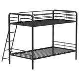 Carson Metal Twin Over Twin Bunk Bed Glossy Black - 460334BLK