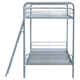 Carson Metal Twin Over Twin Bunk Bed Glossy Silver - 460334SVR