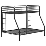 Carson Metal Twin Over Full Bunk Bed Glossy Black - 460340BLK