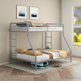 Carson Metal Twin Over Full Bunk Bed Glossy Silver - 460340SVR