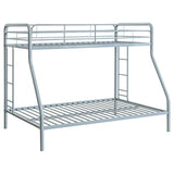 Carson Metal Twin Over Full Bunk Bed Glossy Silver - 460340SVR