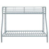 Carson Metal Twin Over Full Bunk Bed Glossy Silver - 460340SVR
