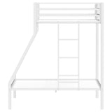 Alevera Metal Twin Over Full Bunk Bed with Ladder White - 460365WHT